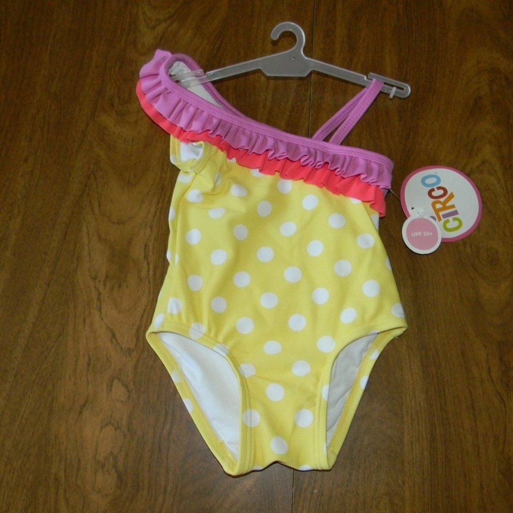 Circo Girls Small 6 Months Yellow Dot Swimsuit NEW